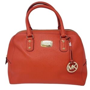 Michael Kors | Saffiano Large Orange Leather Shoulder Satchel Bag (NWOT)